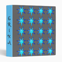 PERSONALIZED STAR AVERY BINDERS baby blue