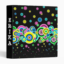 PERSONALIZED STAR AVERY BINDERS funky dots