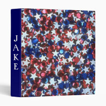 PERSONALIZED STAR AVERY BINDERS PATRIOTIC