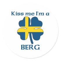 Personalized Swedish Kiss Me I'm Berg Stickers