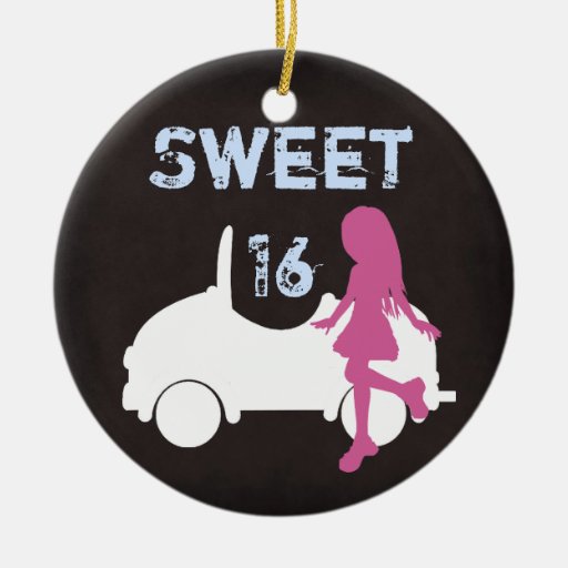 personalized sweet 16 silhouette ornament zazzle personalized sweet 16 silhouette ornament zazzle