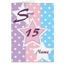 Personalized Sweet Fifteen Invitation-Customize Greeting Card