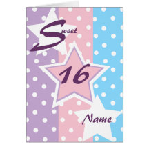 Personalized Sweet Sixteen Invitation-Customize Greeting Cards