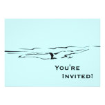 Personalized Swimmer Pool Party Invitation