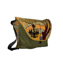 Personalized Swirl Tree Chandelier Messenger Bag