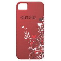 Personalized Swirling Hearts iPhone 5 Case