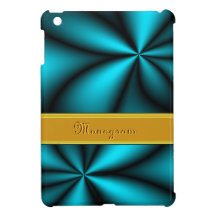 Personalized Teal Blue Turquois Star Flower iPad Mini Covers
