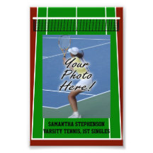 Personalized Tennis Player Photo Border Template