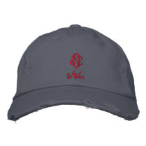 Personalized - "Three Letter Diamond" Style w/ Dat Embroidered Hat
