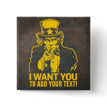 Personalized Uncle Sam Buttons