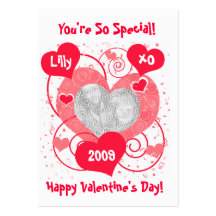 Personalized Valentine's Day Greeting Card Business Card Templates