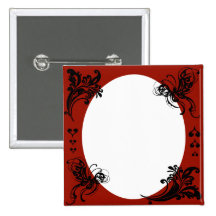 Personalized Valentine's Frame Pinback Button