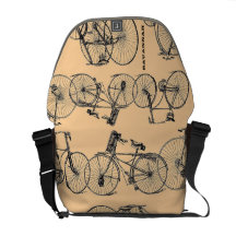 Personalized Vintage Bike Bicycle Messenger Bag
