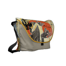 Personalized Vintage Girl Chandelier Messenger Bag