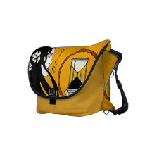 Personalized Vintage Girl Hour Glass Messenger Bag