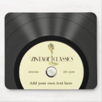 Personalized Vintage Microphone Vinyl Record