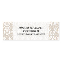 Personalized Wedding Gift Registry Cards Insert