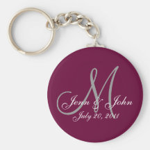 Personalized Wedding Keepsake Key Chain