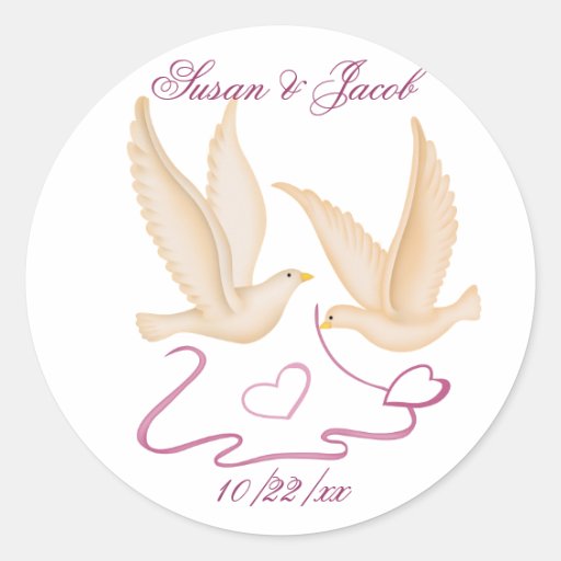 Personalized Wedding Round Sticker