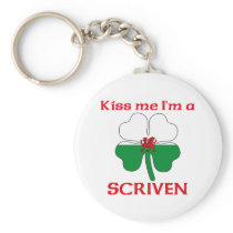 Personalized Welsh Kiss Me I'm Scriven keychains
