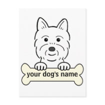 Personalized Westie Postcards