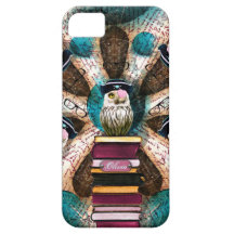 Personalized Whimsical Pirate Owl for Girls iPhone 5 Cases