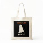 Personalized White Ghost Halloween Treat Bags bags