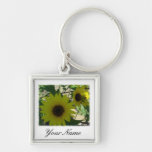 Personalized Wild Sunflowers Key Chain