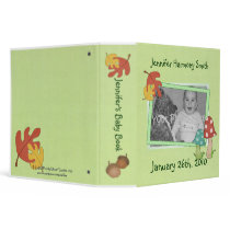 Personalized Woodland Baby Book Vinyl Binder