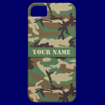 Personalized  Woodland Camouflage iPhone 5 Case casemate cases