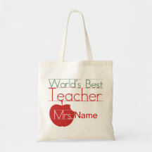 Personalized Worlds Best Teacher Bag