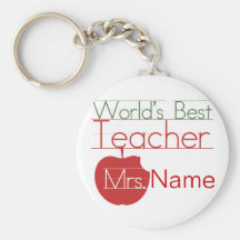 Personalized Worlds Best Teacher Keychains