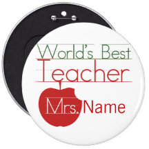 Personalized Worlds Best Teacher Pin