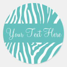 Personalized Zebra Envelope Sticker Seal