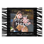 Personalized Zebra Stripes Black Photo Border photography