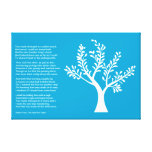PersonalTrees - bleu lumineux - arbre de poète Toile Tendue Sur Châssis