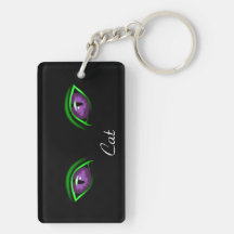 Personilized Cat's Eyes Acrylic Ket Chain Rectangular Acrylic Keychain