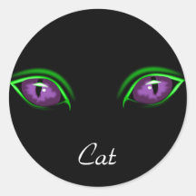 Personilized Cat's Eyes Round Stickers