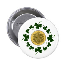 PERSONNALISABLE !  Shamrocks - Celtic irlandais d' Badge Avec Épingle