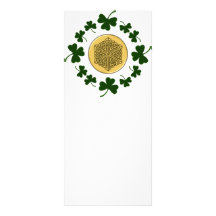PERSONNALISABLE !  Shamrocks - Celtic irlandais d' Carte Double En Couleur
