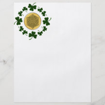 PERSONNALISABLE !  Shamrocks - Celtic irlandais d' Prospectus