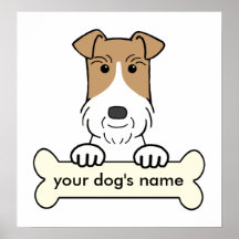 Personnalisez Fox Terrier de fil Posters