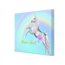 Personnalisez la toile enveloppée par licorne toile tendue