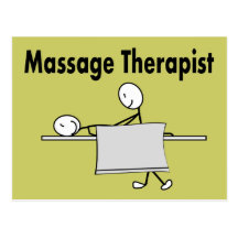 Personne de bâton de thérapeute de massage cartes postales