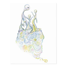 Personnes de spore de champignon cartes postales