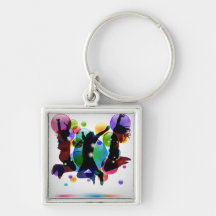Personnes heureuses porte-clef