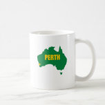 Perth Green and Gold Map Coffee Mugs
