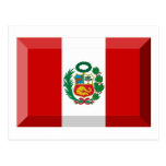 Peru Flag Jewel Post Cards