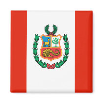 Peru Flag Refrigerator Magnet