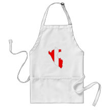 Peru flag map apron